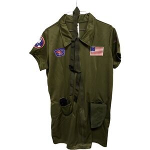 Halloween Costume Womens Aviator Girl Morph Costumes Fun Shack Adult Size XL